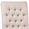 thumbnail image 3 of Fabric Dining Chair with Button Tufted Back, Set of 2, Beige, 3 of 3