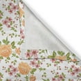 thumbnail image 5 of Ambesonne Flower Grommet Curtain, Peony Poppy Bridal Theme, 50" x 120", Pale Orange Green Rose, 5 of 6