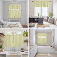 thumbnail image 6 of Yellow Striped Kitchen Curtains Sets for Windows 24 Inch Length, Modern Simple Farmhouse Beige Vintage Rod Pocket Window Treatments Tier Curtains and Valances Set for Bedroom/Bathroom, 6 of 8