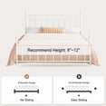 thumbnail image 6 of Amolife King Bed Frame, Metal Platform Bed with Vintage Headboard & No Box Spring Needed, White, 6 of 8