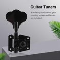 thumbnail image 5 of 5Pcs Guitar Accessory Vintage Open Bass Guitar Tuning Keys Pegs Machine Heads Tuners Black 1L4R for, 5 of 5