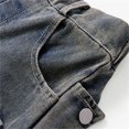 thumbnail image 7 of Girls Cargo Jeans Baggy Streetwear Girls Jeans Size 6 Casual Elastic Waist Wide Leg Denim Pants with Multi Pockets Size 13-14 Years 1_Blue, 7 of 7