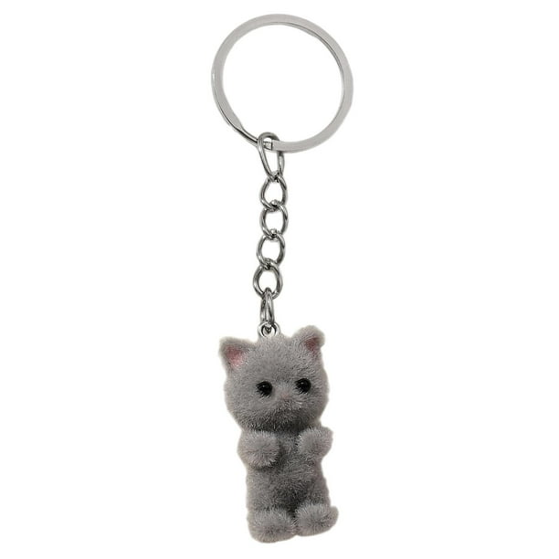Llavero de gato en forma de gatito Strade Fareast Limited Gris