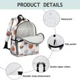 thumbnail image 4 of Football and Volleyball White Pattern Cute School Backpack Bag for School with Padded Back and Adjustable Shoulder Straps 15.25"x11.5"x5.25", 4 of 5