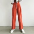 thumbnail image 2 of adviicd Women'S Casual Pants With Pockets Womens Casual Outfits Women's Stretch Legend Wash Pants - Boyfriend Orange XL, 2 of 5