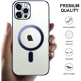 thumbnail image 3 of Entronix Magnetic Clear Case Compatible with iPhone 15 Pro Max, Flexible Fashion Cover, Black, 3 of 8