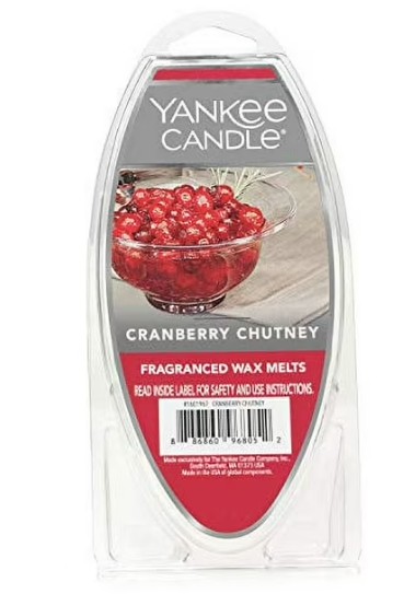 Yankee Candle Wax Melts Pack of 3 - Black Cherry Vanilla Cupcake and Cranberry Chutney