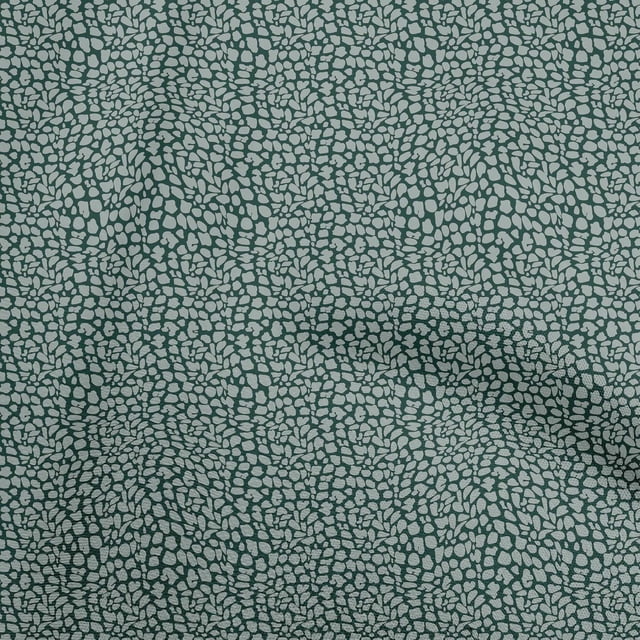 oneOone Rayon Teal Blue Fabric Animal Skin Craft Projects Decor Fabric Printed By The Yard 56 Inch Wide