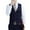 Navy Blue M, variant on Business Men 4 Buttons V-Neck Sleeveless Waistcoat Slim Fit Working Wedding Vest
