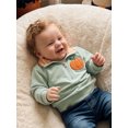 thumbnail image 5 of RUINIXCW Toddler Boy Girl Halloween Outfit Infant Baby Girl Boy Fall Winter Sweatshirt Clothes Pumpkin Embroidery Lapel Neck Half Zipper Long Sleeve Pullover Tops, 5 of 9