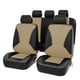thumbnail image 1 of Universal Breathable Leather Car Seat Covers 9pcs Full Set Interior Accessories for Car SUV, 1 of 4