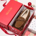 thumbnail image 2 of DREAM PAIRS Women's Moccasin Faux Fur Suede Slippers Comfort Slip On House Slippers For Women Winter Warm Shoes AUZY-02 CHESNUT Size 10, 2 of 5
