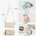 thumbnail image 2 of for iPhone 15 Plus Wallet Case, Multi-Functional Purse Case with Card Holders Zipper Pocket, RFID Blocking Full Body Case, Shoulder Strap Wristband Crossbody Cover for iPhone 15 Plus, White, 2 of 7