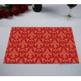thumbnail image 2 of PKQWTM Victorian ornament red and gold Kitchen Dining Table Mats Placemats Size 12x18 Inches, Set of 2 Pieces, 2 of 2