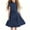 Navy, variant on Girls Summer Midi Dresses Casual Ruffle Front Waistband Tiered Pleated Dress 5-16 Years
