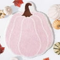 thumbnail image 4 of Fall Pumpkin Rug Bath Mat Halloween Plush Pumpkin Shape Bathroom Rug Thanksgiving Non Slip Washable Water Absorbent Floor Doormat for Home Hotel Decor, Pink, M, 4 of 5