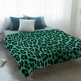 thumbnail image 4 of Green Leopard Print Blanket Soft Cozy Warm Throw Blanket for Couch, Plush Fuzzy Flannel Fleece Blankets for Sofa, Farmhouse Abstract Animal Patterned Bed Blankets Lightweight Gifts for Women, 50"x60", 4 of 9