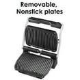 thumbnail image 3 of T-fal GC702 OptiGrill Stainless Steel Indoor Electric Grill with Removable and Dishwasher Safe plates,1800-watt, Silver, 3 of 4