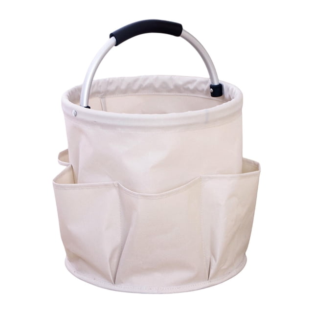 Bolsa de herramientas de jardín Organizador de herramientas con asa Bolsa de mano portátil resistente al desgaste para Blanco