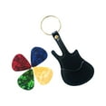 thumbnail image 1 of Estuche de almacenamiento de púas de guitarra CUTICAT cuero PU llavero Soporte para guitarra clásica eléctrica negro, 1 of 8