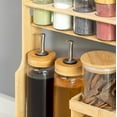 thumbnail image 5 of Basicwise 3-Tier Bamboo Spice Rack with 6 Spice Shaker Bottles, 4 Airtight Jars and 2 Soy Sauce or Olive Oil Dispenser Bottle Perfect for Kitchen Organization, Dining Room Display, and Pantry Storage, 5 of 11