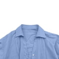 thumbnail image 6 of Women's Summer Short Sleeve Button-Down Shirt with Detachable Buttons and Lapel Collar, 6 of 6