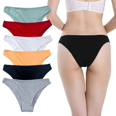 Hot Sale! WEANT Panties for Women Pack Cotton Panties Underwear Cotton Panties Women s Thong Seamless Intimat Women Lingerie Sexy Underpants for Women Khaki 2XL