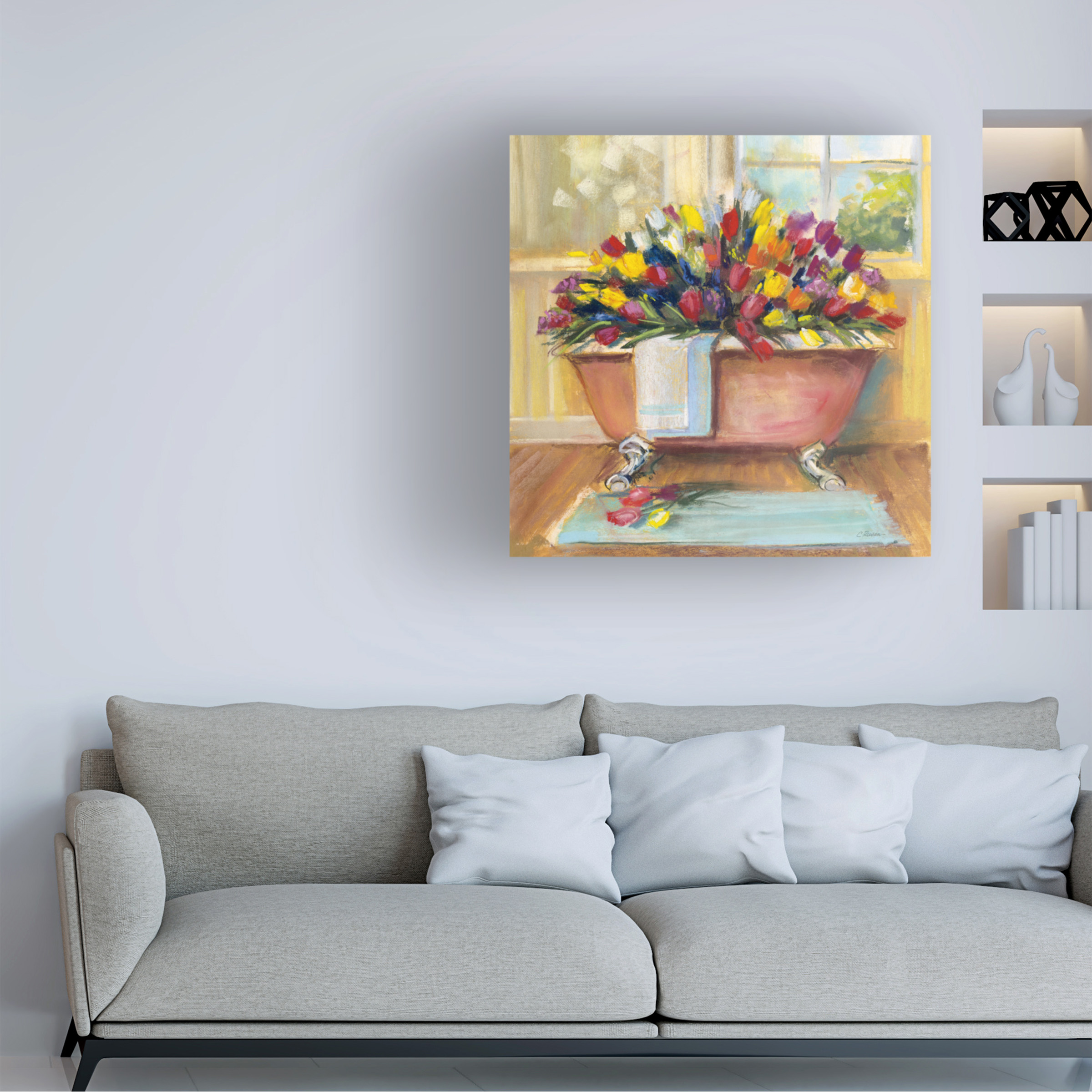 Trademark Fine Art 'Bathtub Bouquet II' Canvas Art by Carol Rowan