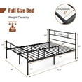 thumbnail image 4 of Giantex Metal Platform Bed Frame Mattress Foundation, Bed Frame w/Heavy-Duty Steel Slats Support, No Box Spring Needed, Easy Assembly, Full, 4 of 8