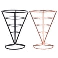 thumbnail image 2 of Food Metal Basket French Fries Cone Holder For Cocktail Events Stylish And Design In Black 2Pcs, 2 of 5