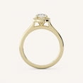 thumbnail image 2 of vylahjewellery Moissanite Mother's Day Halo Anniversary Ring 14K Vermeil Yellow Gold Wedding Promise Rings Oval Cut Diamond Solitaire Engagement Gift Ring for Women, 2 of 5
