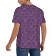 thumbnail image 2 of KLL Retro Florals Purple for Men's Baseball Shirts,Short Sleeve Casual Shirts Button Down Shirt for Men Beach Summer Wedding Shirt-XX-Large, 2 of 7