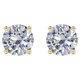 thumbnail image 1 of JeenMata Aros Tipo Botón con Solitario de Moissanita de 4 Quilates con Forma Redonda y Baño de Oro Amarillo de 18 K sobre Plata, con Certificación, 1 of 6