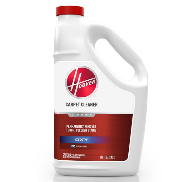 Hoover Oxy Carpet Cleaner Solution, 116 oz., Ocean Breeze Scent, Deep Cleaning Carpet Shampoo Solution, Removes Tough Colored Stains from Carpet and
