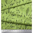 thumbnail image 3 of Soimoi Green Cotton Poplin Fabric Blueberry Leaves Printed Craft Fabric by the Yard 42 Inch Wide, 3 of 3