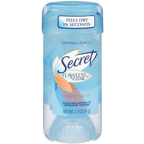 Secret Flawless Crystal Clear Gel Antiperspirant/Deodorant, 2.7 oz