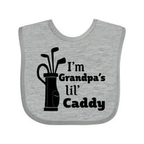 Inktastic I'm Grandpa's Lil' Caddy Golf for Kids Boys or Girls Baby Bib