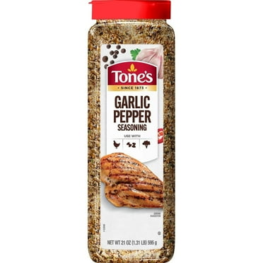 Tones Garlic Pepper Seasoning Blend 21 Ounce Shaker