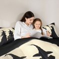 thumbnail image 4 of Homewish Western Witch Twin Bedding for Kids, Vintage Spooky Halloween Moon Bedding Comforter Set, Black Reversible, 7-Piece, 4 of 7