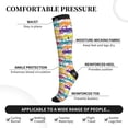 thumbnail image 3 of Lsque Colorful Car Pattern Sport Compression Socks for Men & Women 15-20 mmHg Knee High Nurse Pregnant Running Medical and Travel Athletic, 3 of 6
