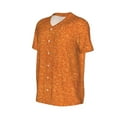 thumbnail image 2 of Balery Orange Glitter Baseball Jersey for Men Casual Button Down Shirts Short Sleeve Active Team Sports Uniform-4X-Large, 2 of 9