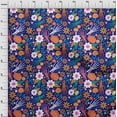 thumbnail image 3 of oneOone Rayon Medium Blue Fabric Skull Sewing Material Print Fabric By The Yard 56 Inch Wide, 3 of 5