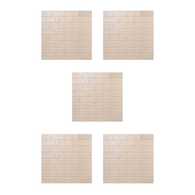 Injueey Papel pintado 3D Ladrillo Etiqueta de la pared Espuma TV Fondo Calcomanía Autoadhesiva Peel Sticker, 1pc, Beige No.11 5piezas Injueey CBP166992