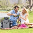thumbnail image 3 of Toystoory de Picnic para 4 personas con compartimento refrigerador aislado, bolsa de aislamiento portátil para exteriores, bolsa de gran Kits de desorden para acampar, 3 of 6