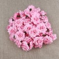 thumbnail image 1 of GOOHOCHY 50 rosas de seda para decorar sombreros, ropa y álbumes (rosa), 1 of 5