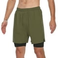 thumbnail image 7 of FEDTOSING Men's 2 in 1 Running Shorts Green Quick Dry Athletic Shorts With Pockets,up to 3XL, 7 of 7