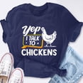 thumbnail image 2 of EcoLoom Yep I Talk To Chickens Chicken Lover Farming Short Sleeve Unisex T Shirt, 2 of 6