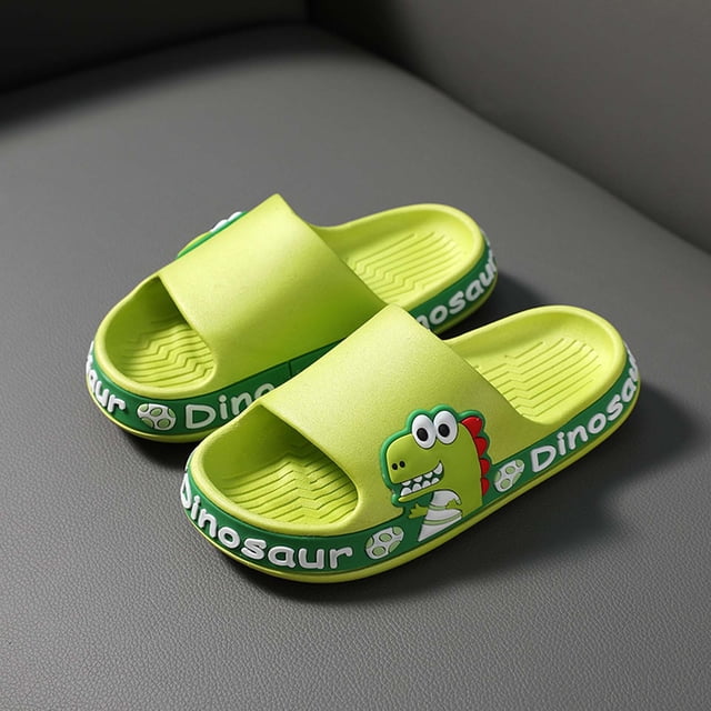 LSLJS Girl's Slippers Children's Shoes Three-dimensional Dinosaur Non-slip Soft-soled Slippers, Kid Shoes
