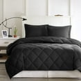 thumbnail image 4 of Home Essence Windsor Reversible Down Alternative 3M Scotchgard Comforter Set, Twin/Twin XL, Black/Black, 4 of 5