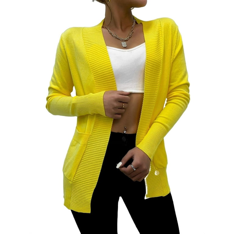 Yellow cardigan deals walmart